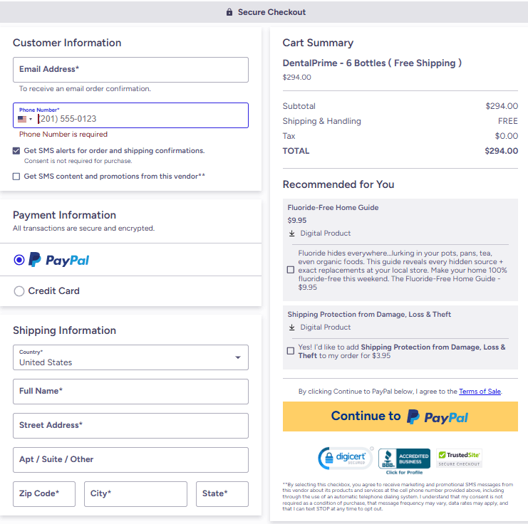 DentalPrime-Secure-Checkout